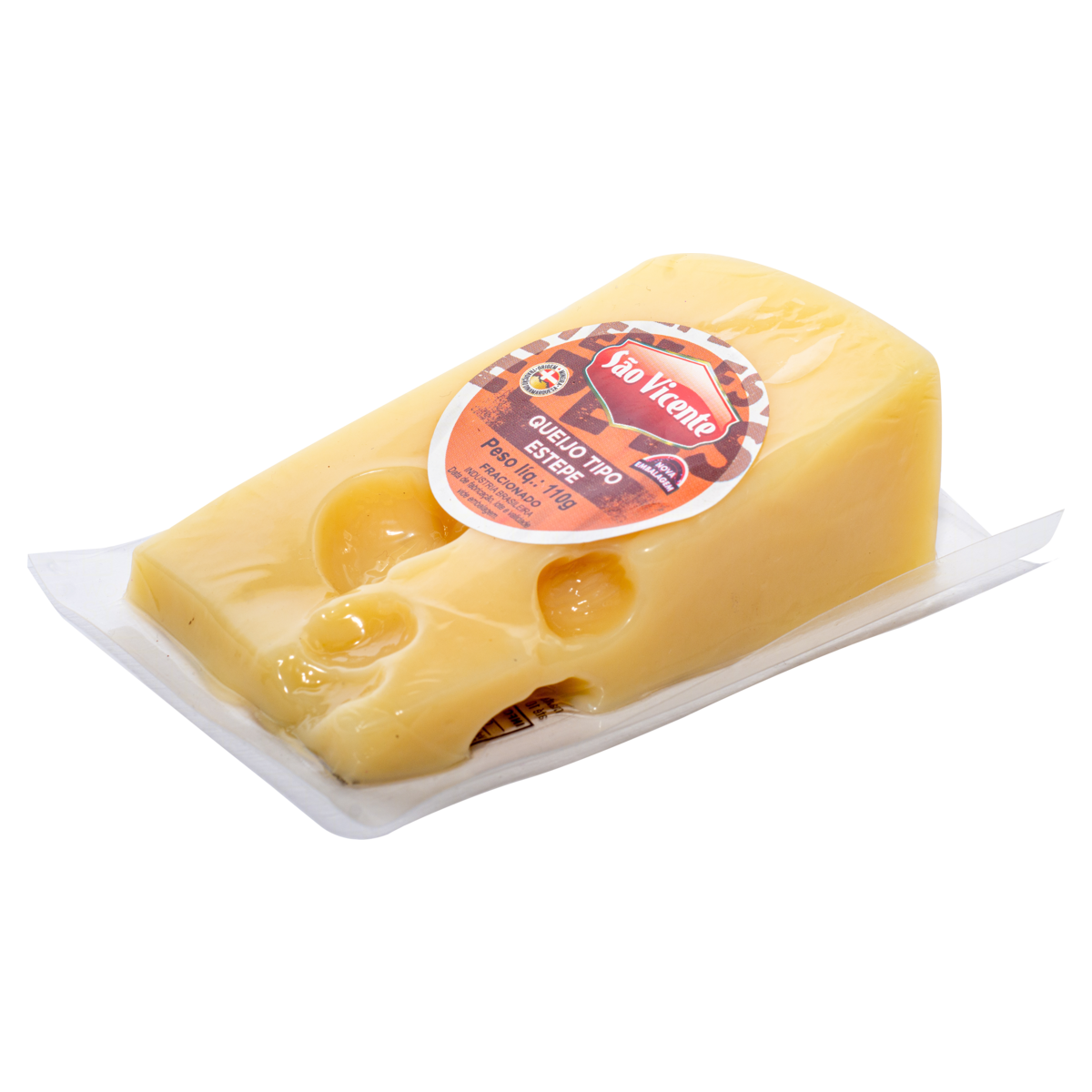 Queijo Estepe Fracionado S&atilde;o Vicente 110g