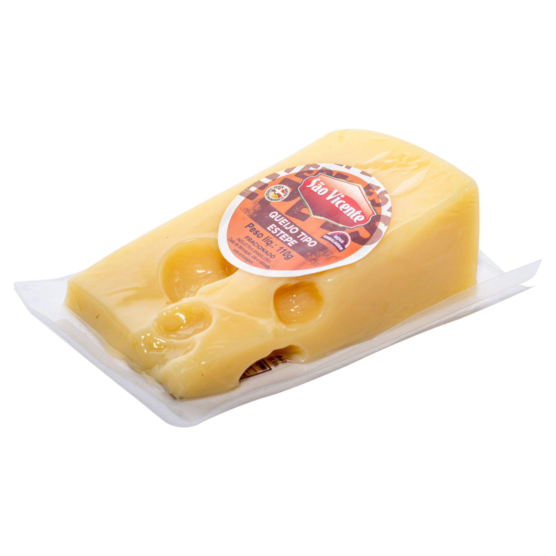 Queijo Estepe Fracionado S&atilde;o Vicente 110g
