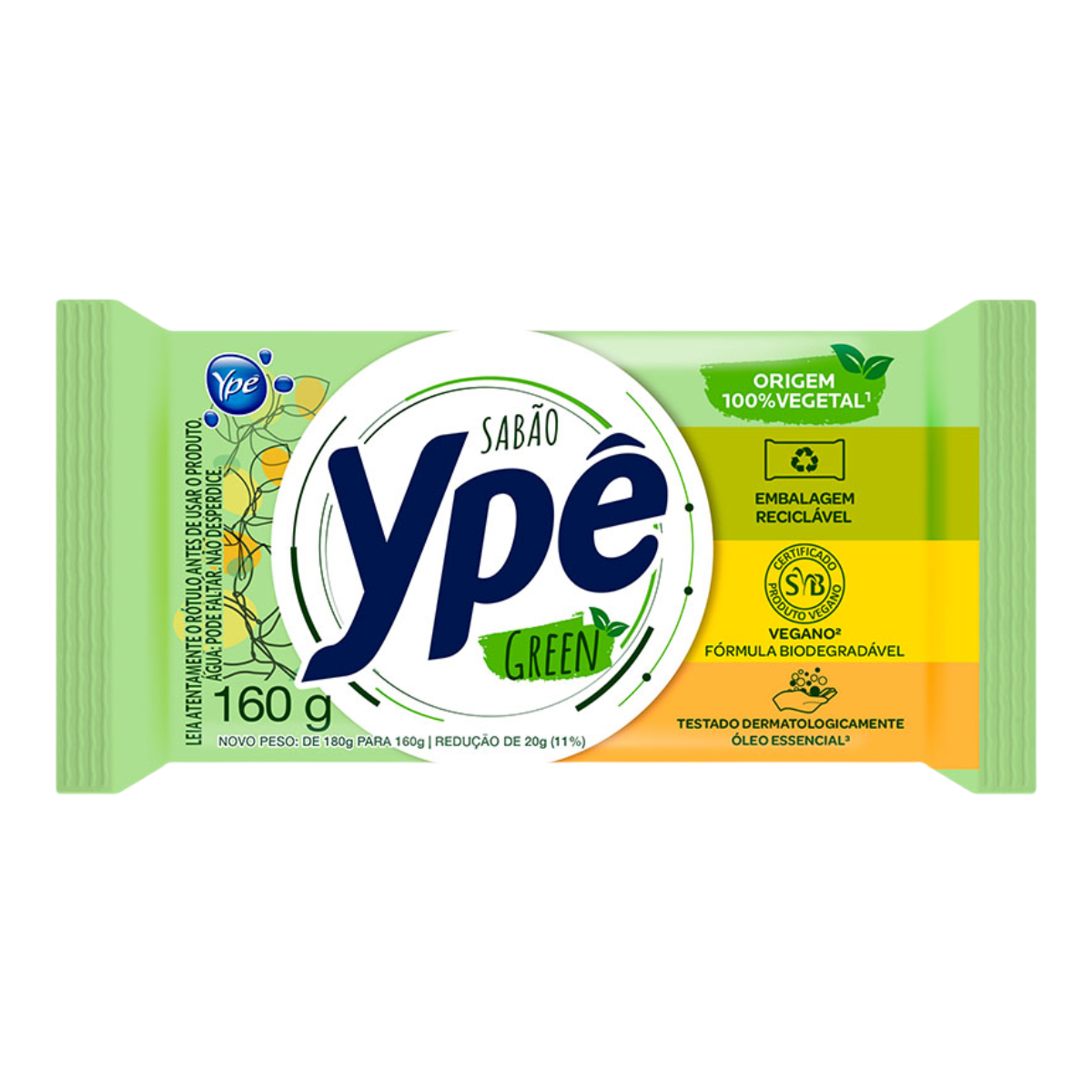 Sab&atilde;o em Barra Natural Yp&ecirc; Pacote 160g