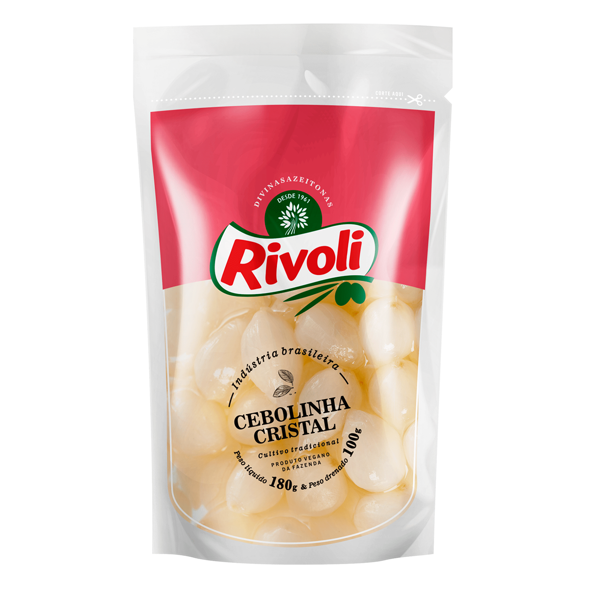 Cebolinha Cristal em Conserva Rivoli Sach&ecirc; 100g