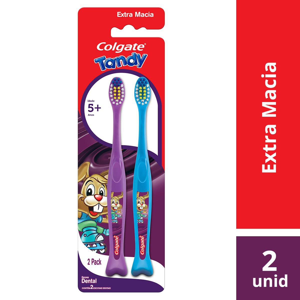 Escova Dental Infantil Extra Macia Tandy Colgate C/2 Unidades