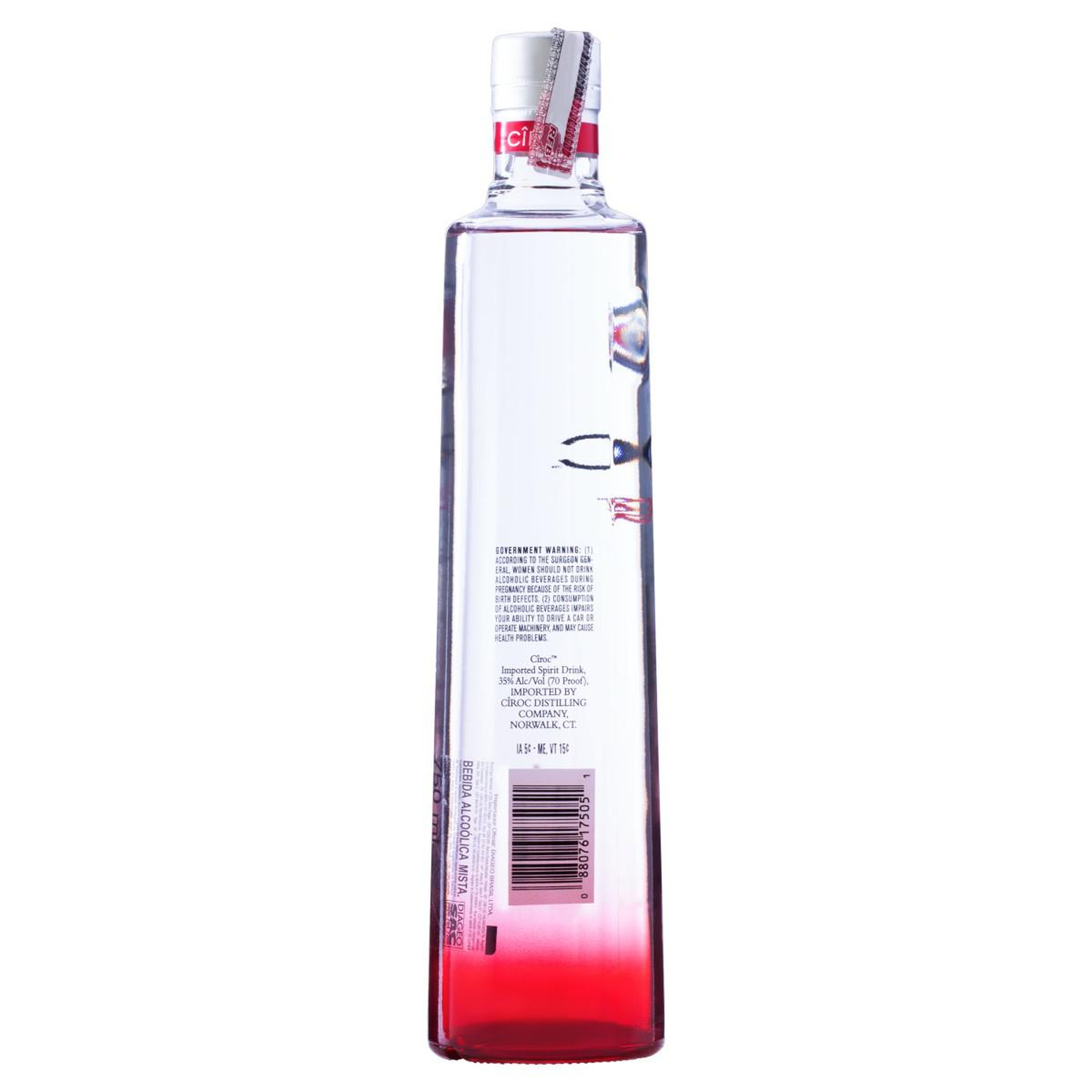 Bebida Mista Alco&oacute;lica Red Berry Ciroc Garrafa 750ml&nbsp;