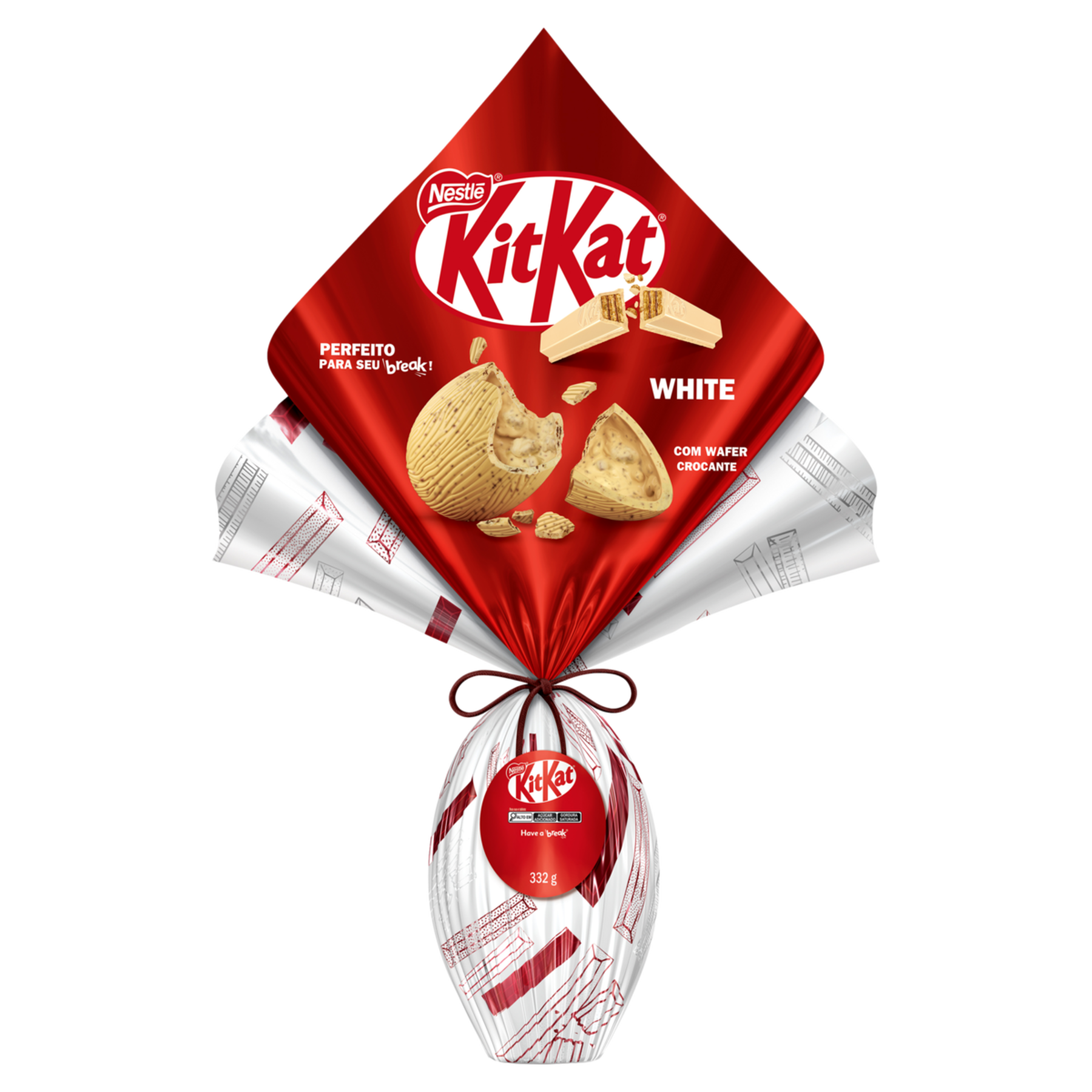 Ovo de Páscoa Branco KitKat Nestlé 332g