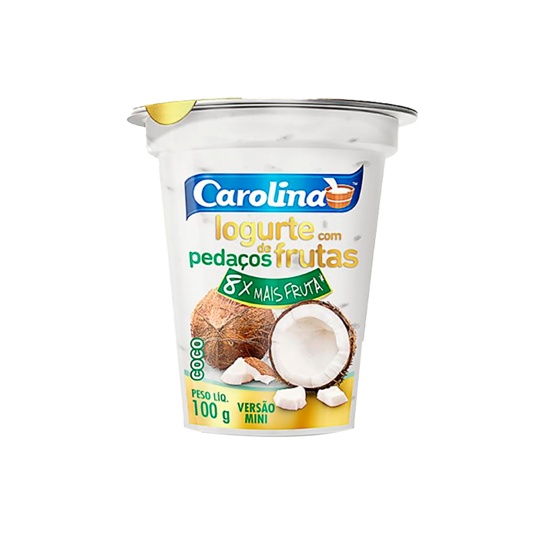 Iogurte com Pedaços de Coco Carolina 100g