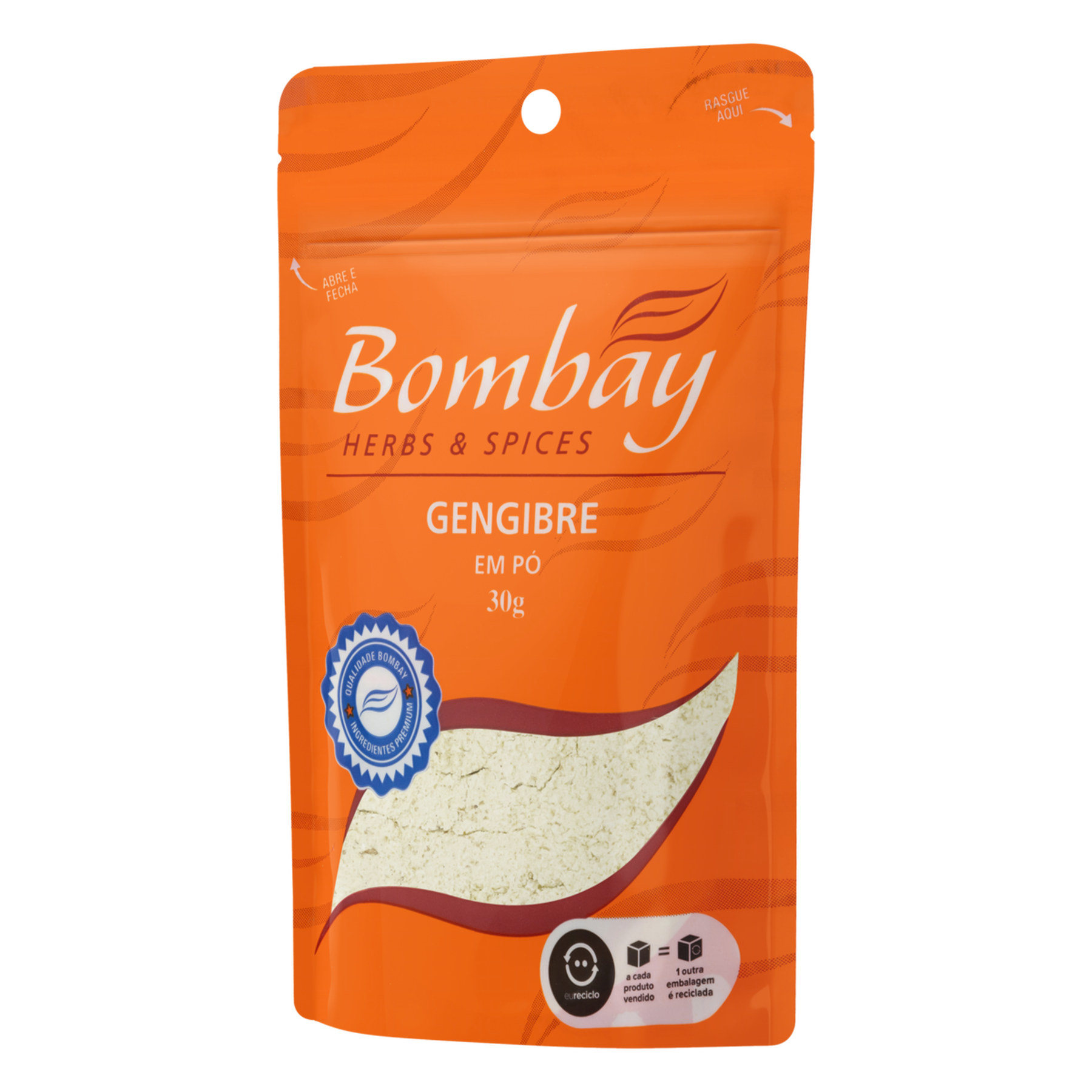 Gengibre em P&oacute; Bombay Pouch 30g