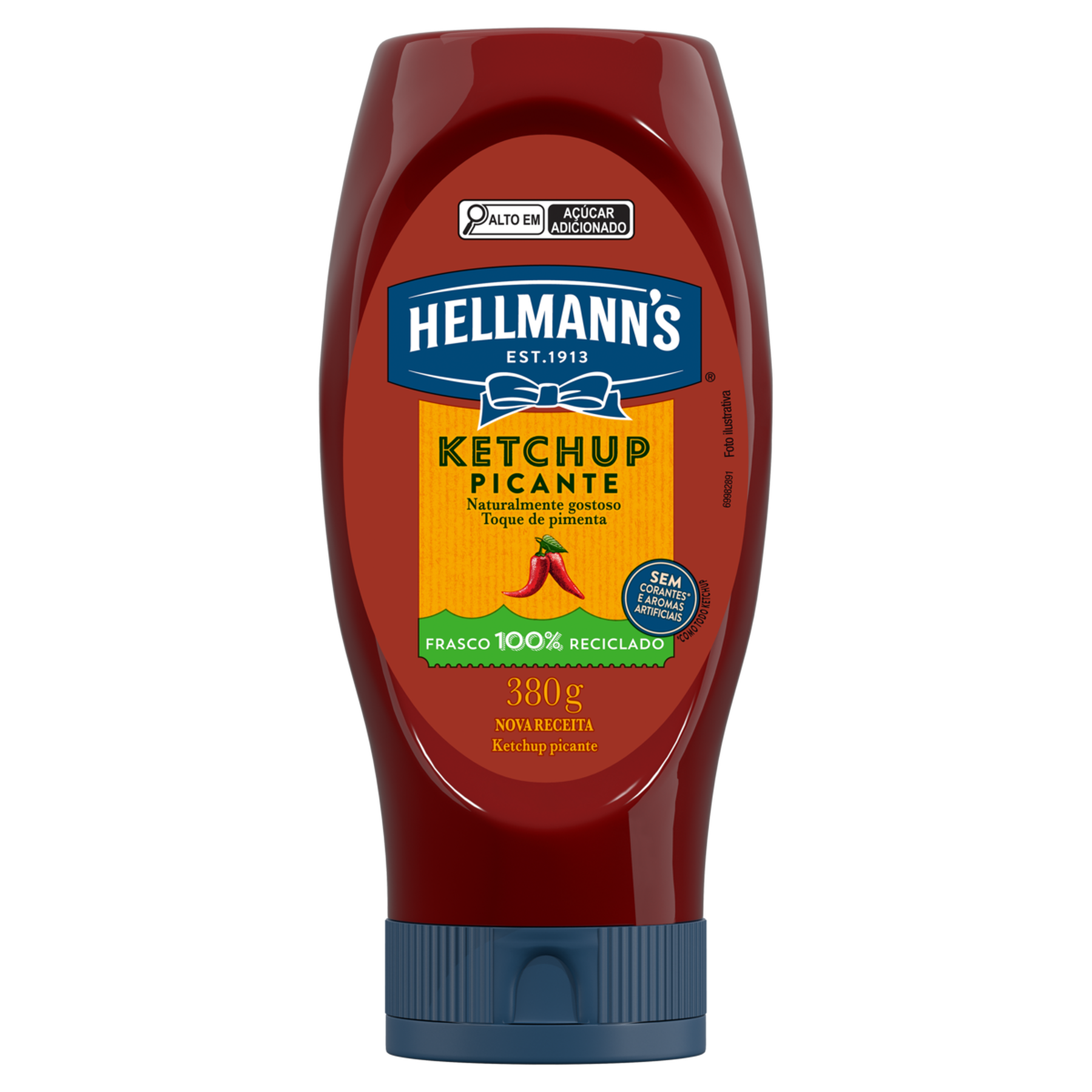 Ketchup Picante Hellmann's Squeeze 380g&nbsp;