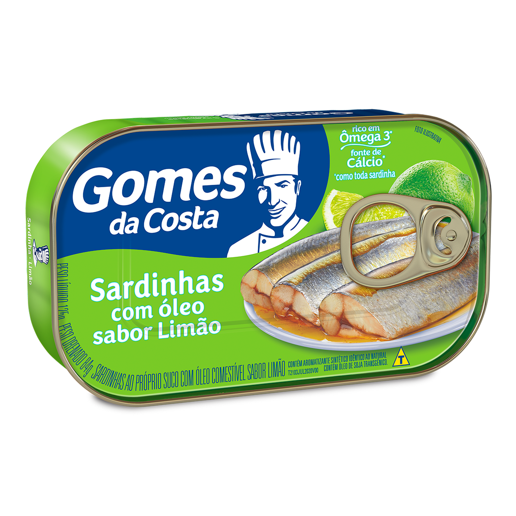 Sardinha com &Oacute;leo Lim&atilde;o Gomes da Costa Lata 84g