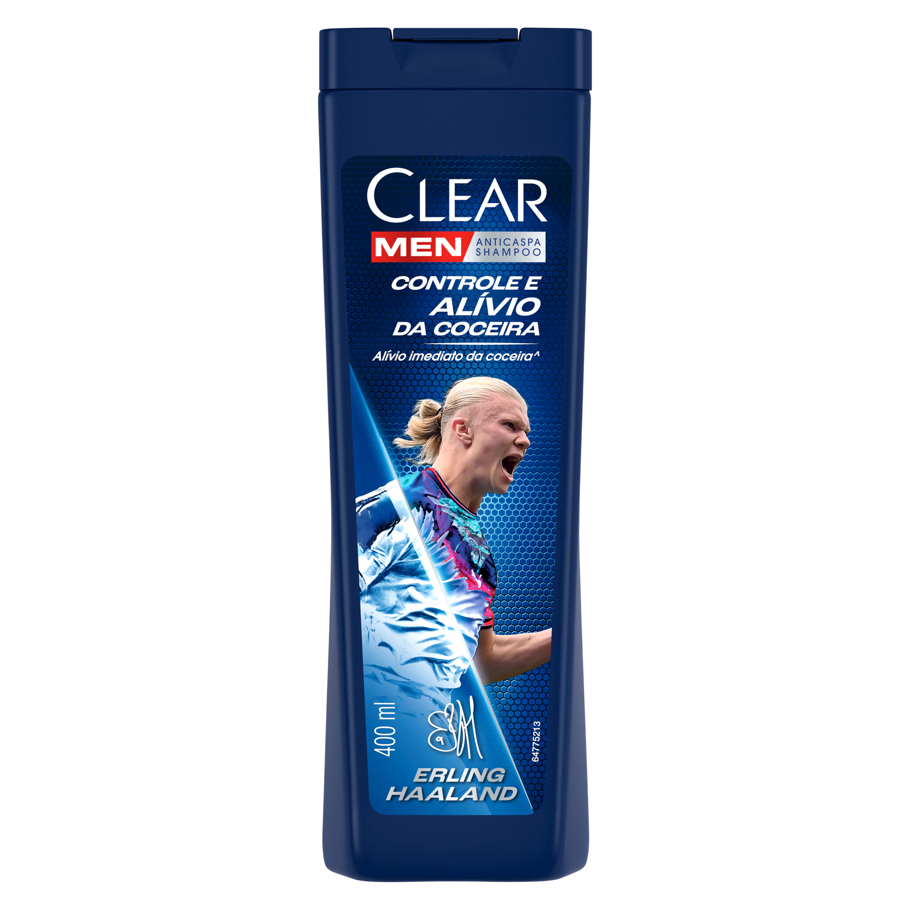 Shampoo Anticaspa Clear Men Erling Haaland Controle e Al&iacute;vio da Coceira Frasco 400ml