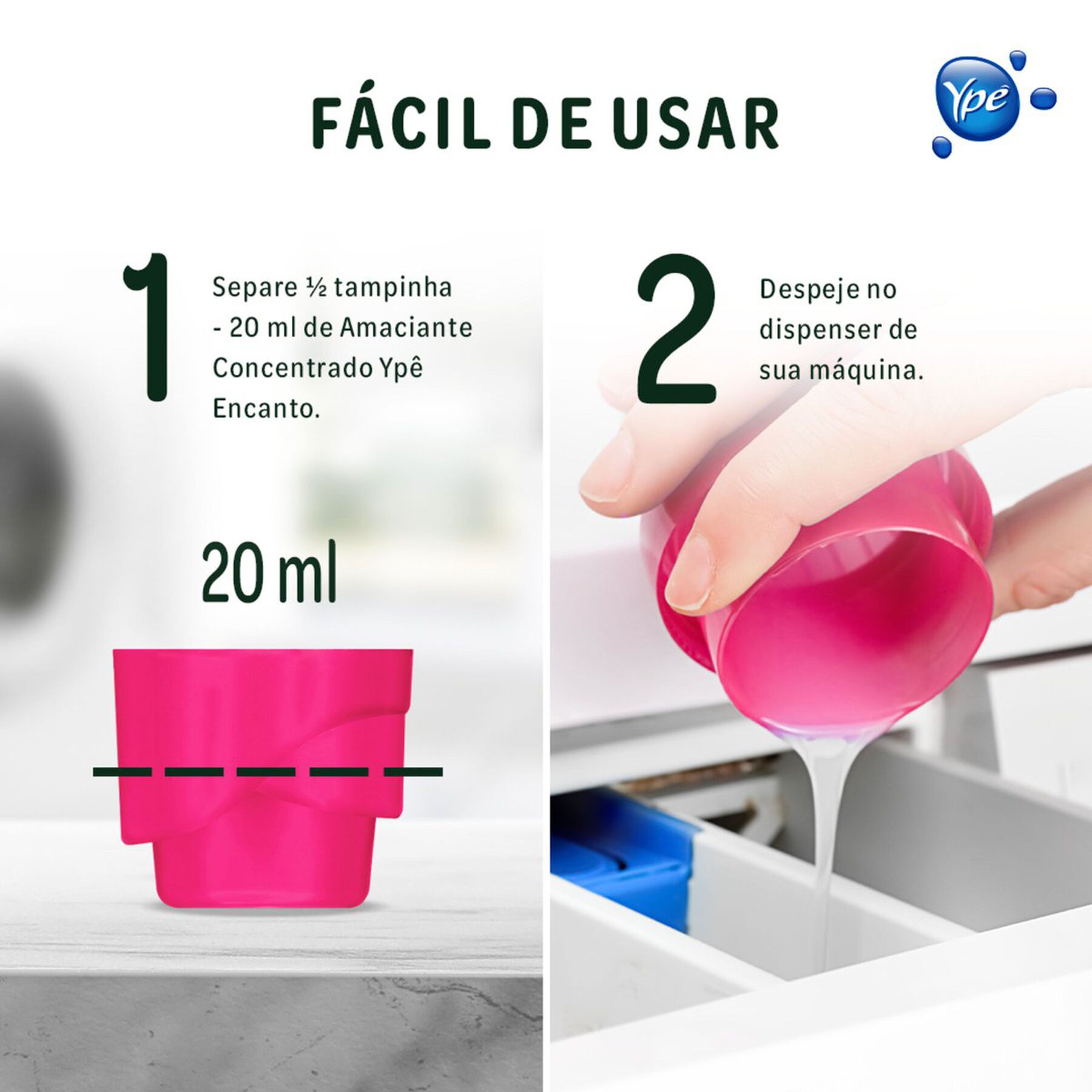 Amaciante de Roupas Concentrado Pink Ypê Frasco 1l