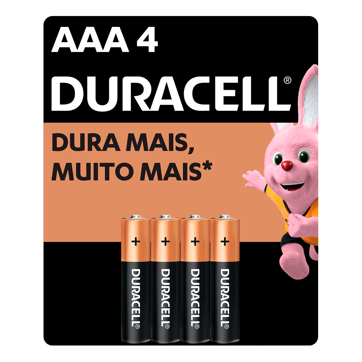 Pilha Alcalina Palito AAA Duracell C/4 Unidades