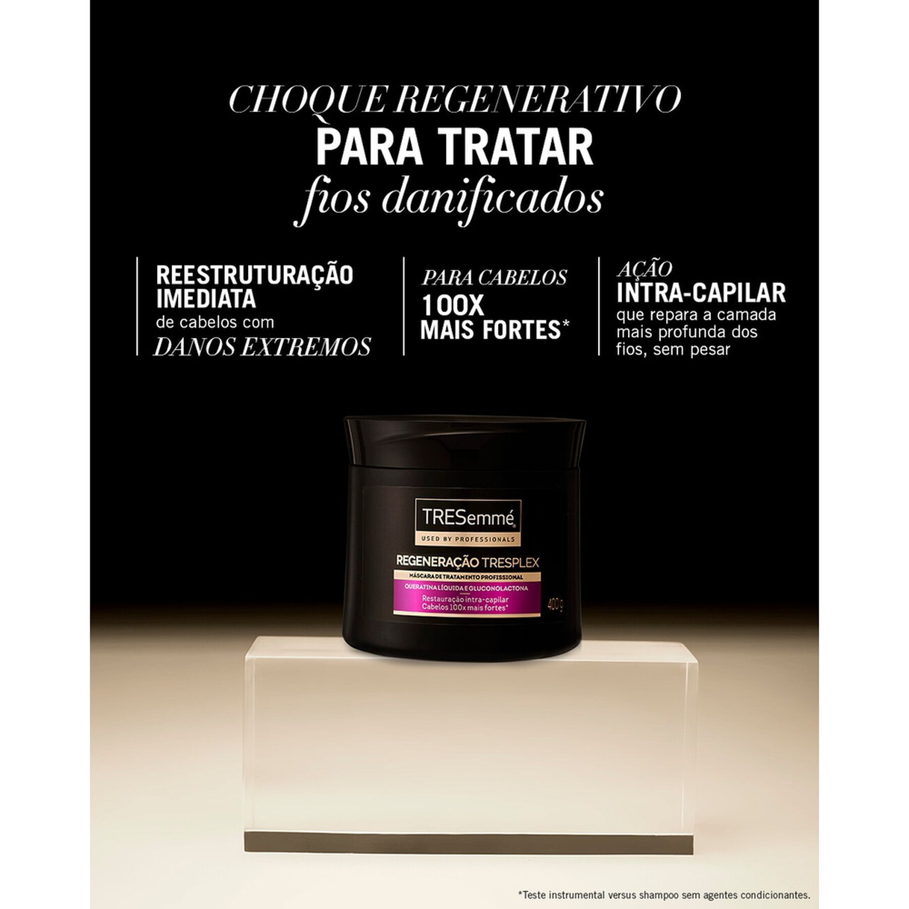 M&aacute;scara de Tratamento Pr&eacute;-Shampoo Tresemm&eacute; Tresplex Regenera&ccedil;&atilde;o Tend&ecirc;ncias de Sal&atilde;o Pote 400g&nbsp;