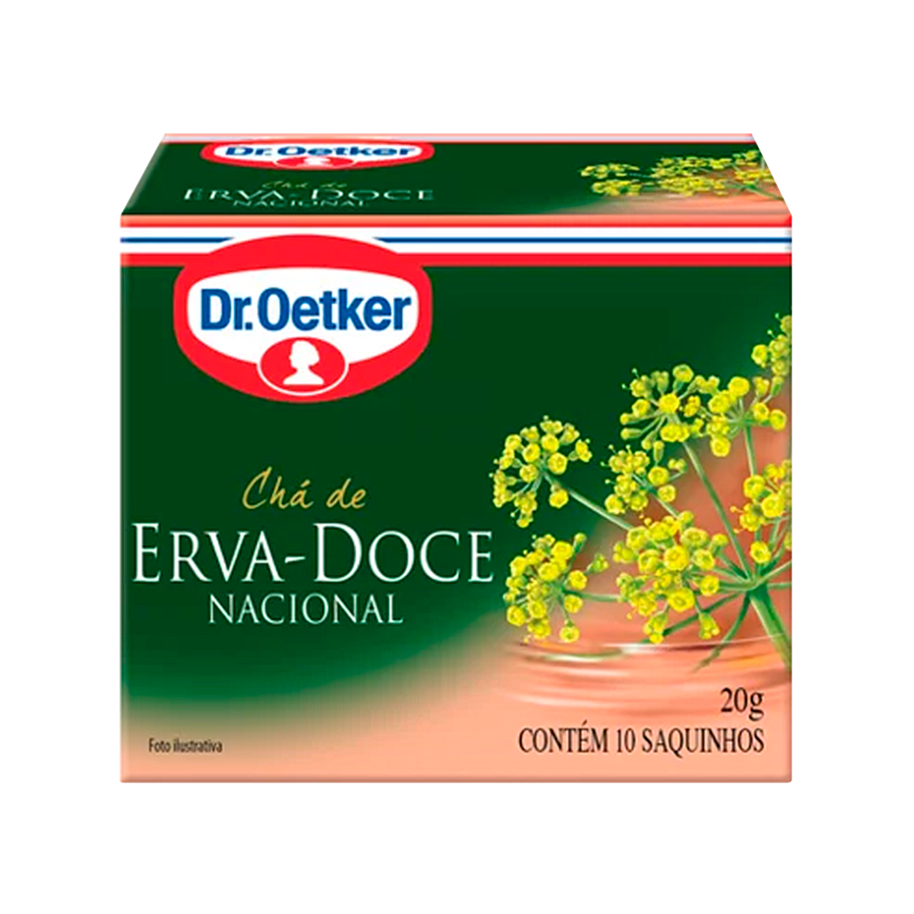 Chá de Erva-Doce Nacional Dr. Oetker 20g C/10 Unidades