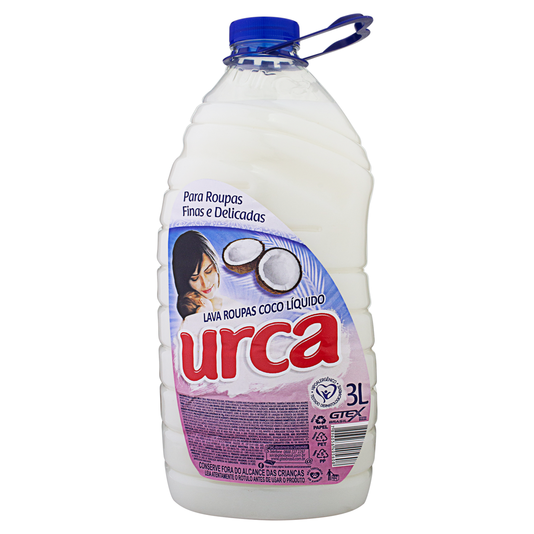 Sab&atilde;o L&iacute;quido Lava Roupas Coco Urca Gal&atilde;o 3l&nbsp;