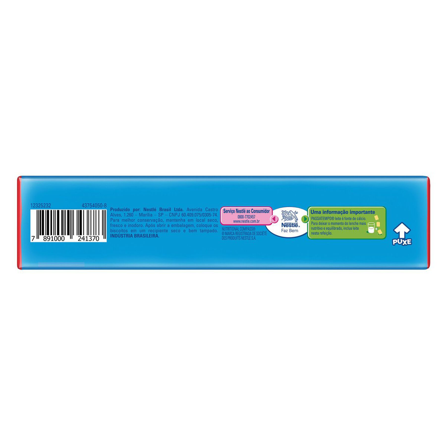 Biscoito Recheado de Leite Passatempo Pacote 130g