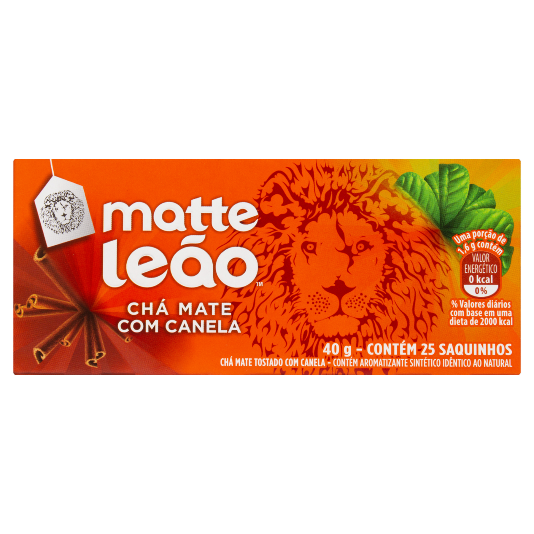 Chá Mate Canela Matte Leão Caixa 40g 25 Unidades