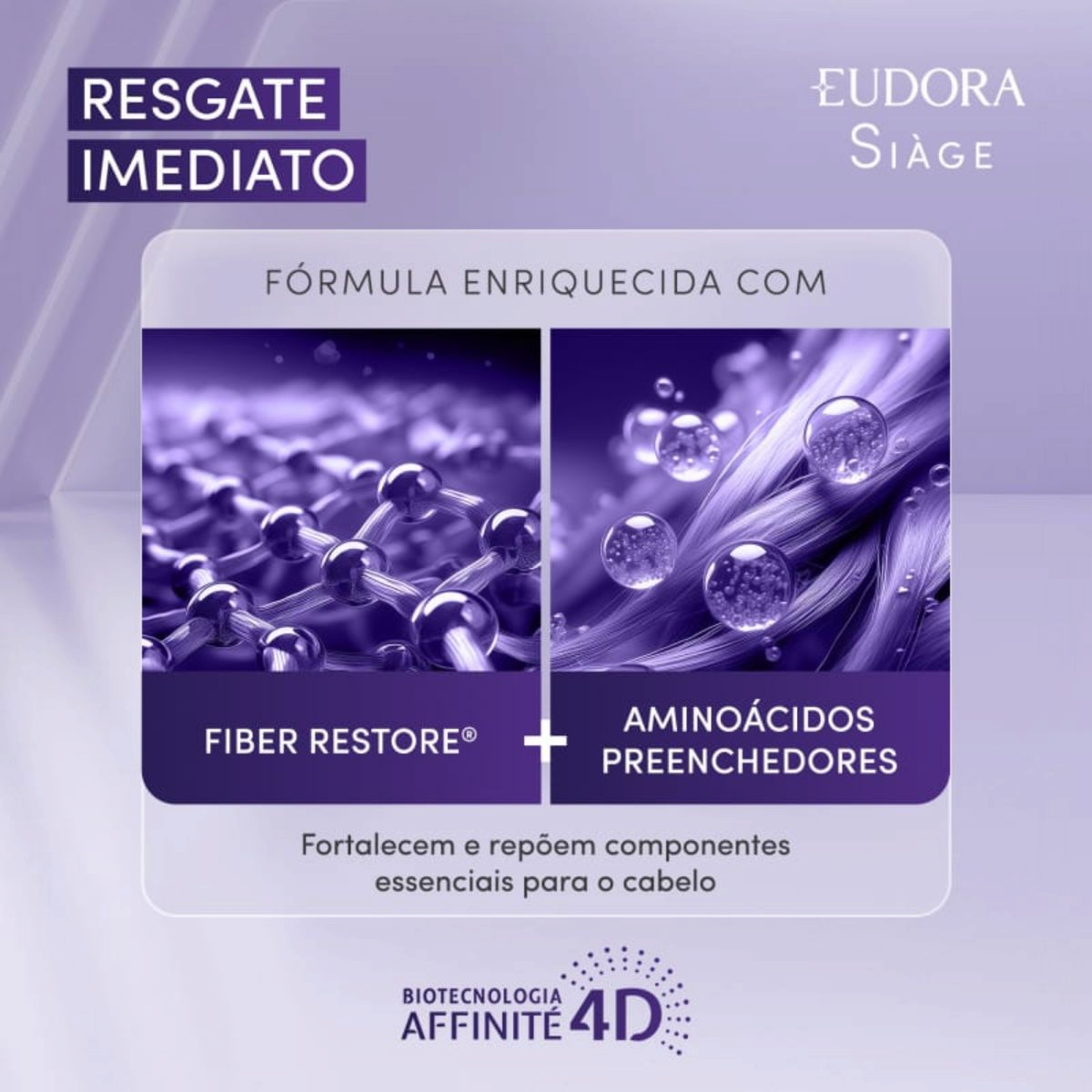 M&aacute;scara de Tratamento Si&agrave;ge Resgate Imediato Eudora Pote 250g&nbsp;