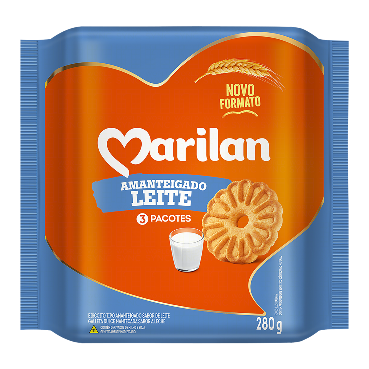 Biscoito Amanteigado Leite Marilan Pacote 280g