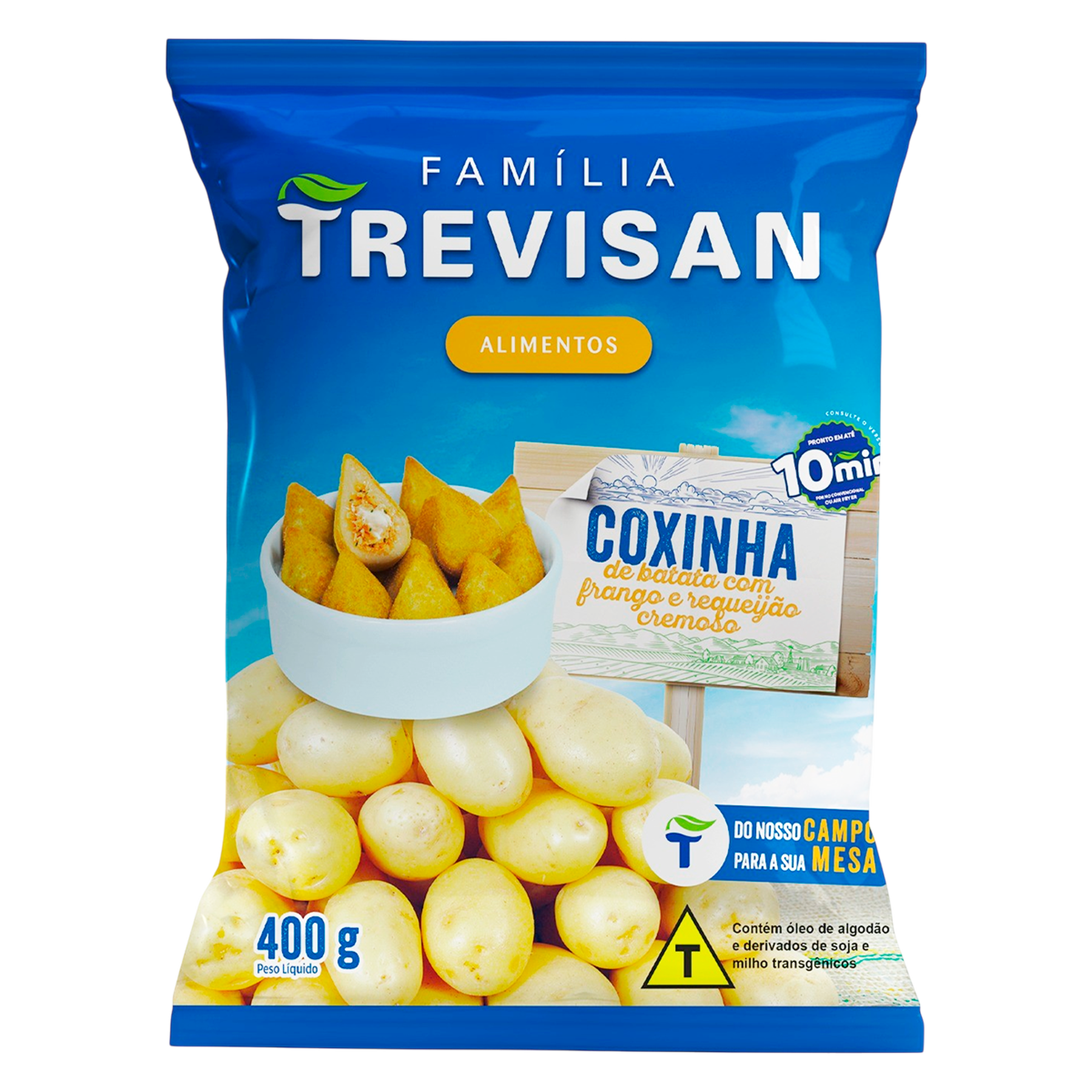 Coxinha de Batata com Frango e Requeij&atilde;o Trevisan Pacote 400g