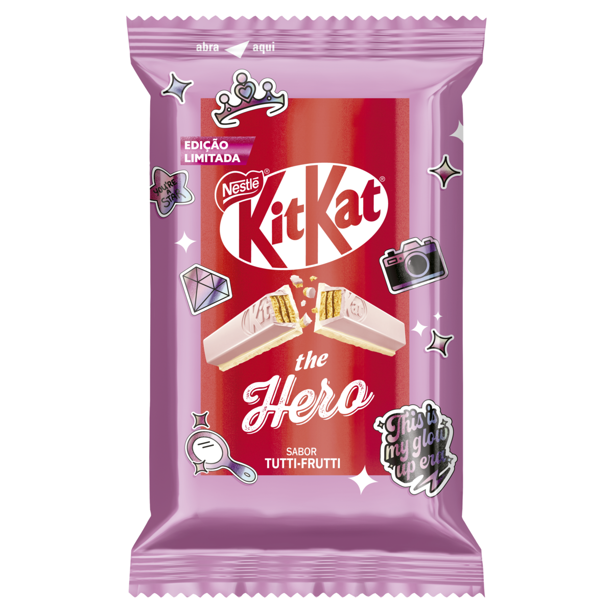 Wafer Cobertura Tutti Frutti The Hero Kitkat Pacote 41,5g