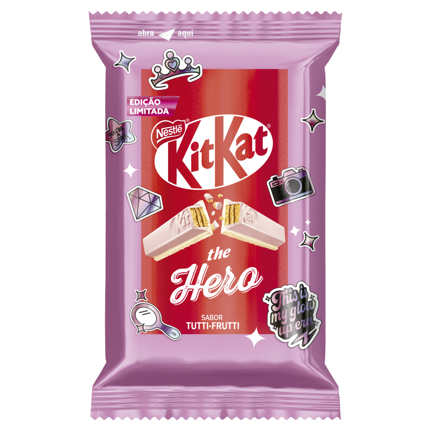 Wafer Cobertura Tutti Frutti The Hero Kitkat Pacote 41,5g