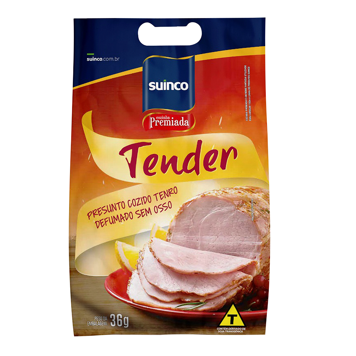 Presunto Cozido Tenro Defumado sem Osso Tender Suinco aprox. 1.000g