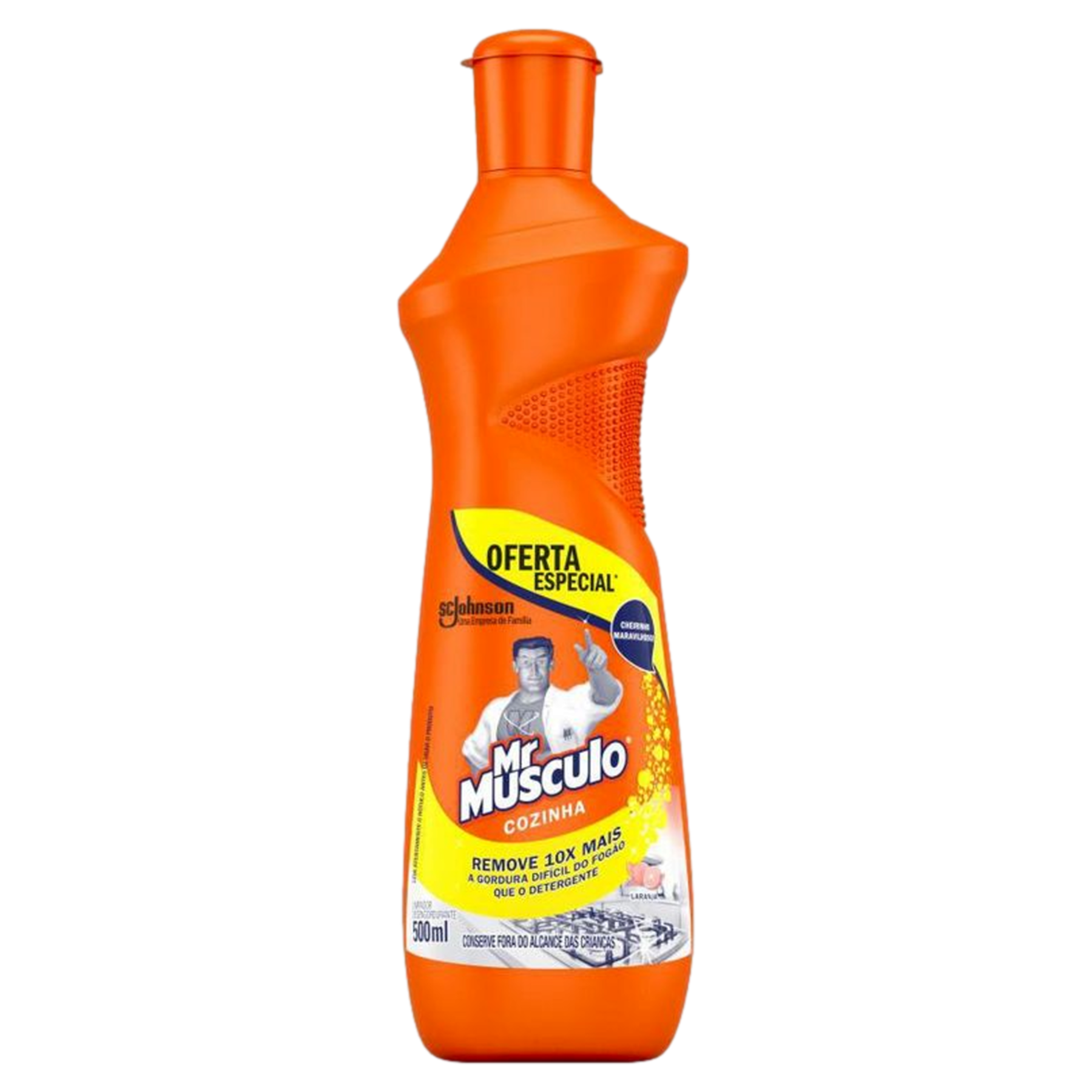 Limpador Desengordurante Cozinha Laranja Mr M&uacute;sculo Squeeze 500ml - Embalagem Oferta Especial