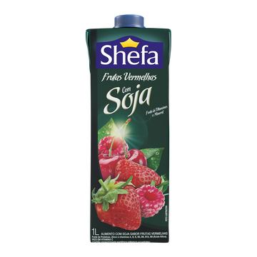 Bebida Soja Shefa 1l, Frutas Vermelhas