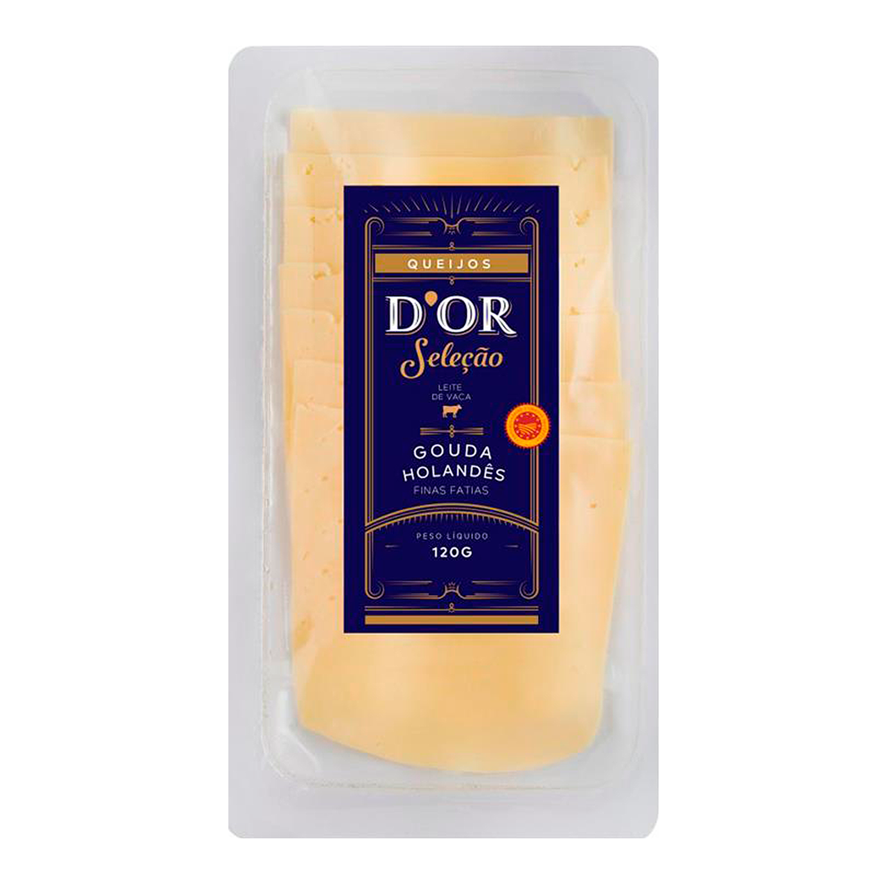 Queijo Gouda Holandês em Fatias Seleção D'or 120g