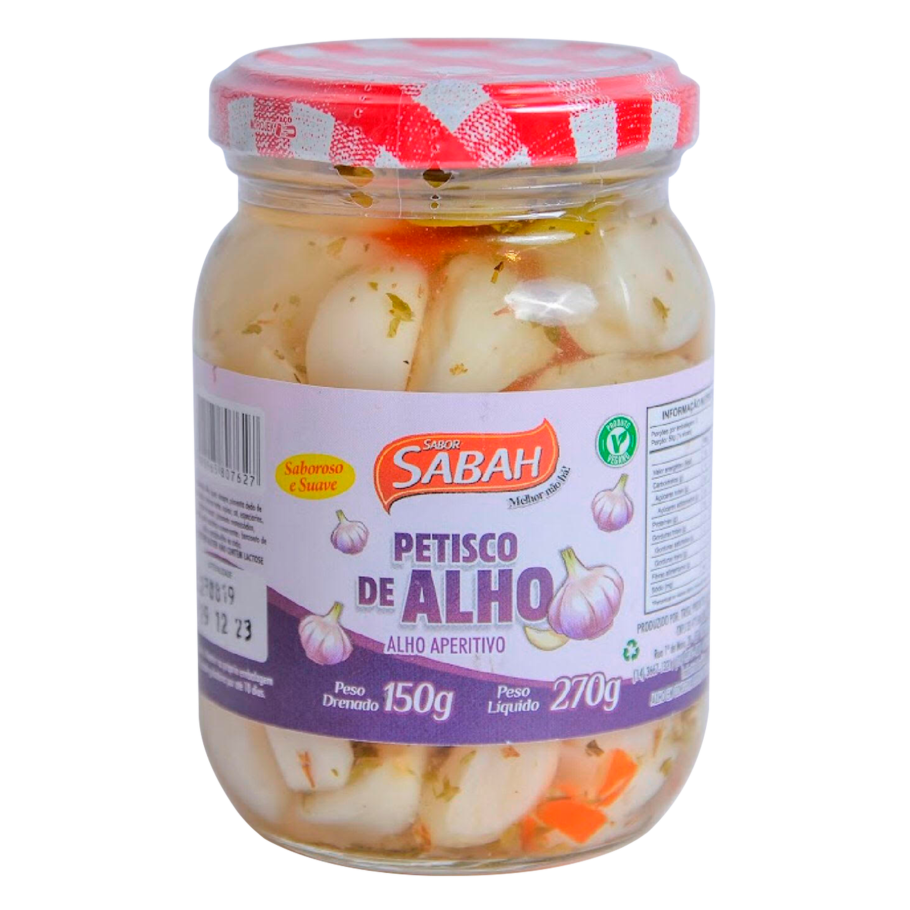 Petisco de Alho Sabah Vidro 270g