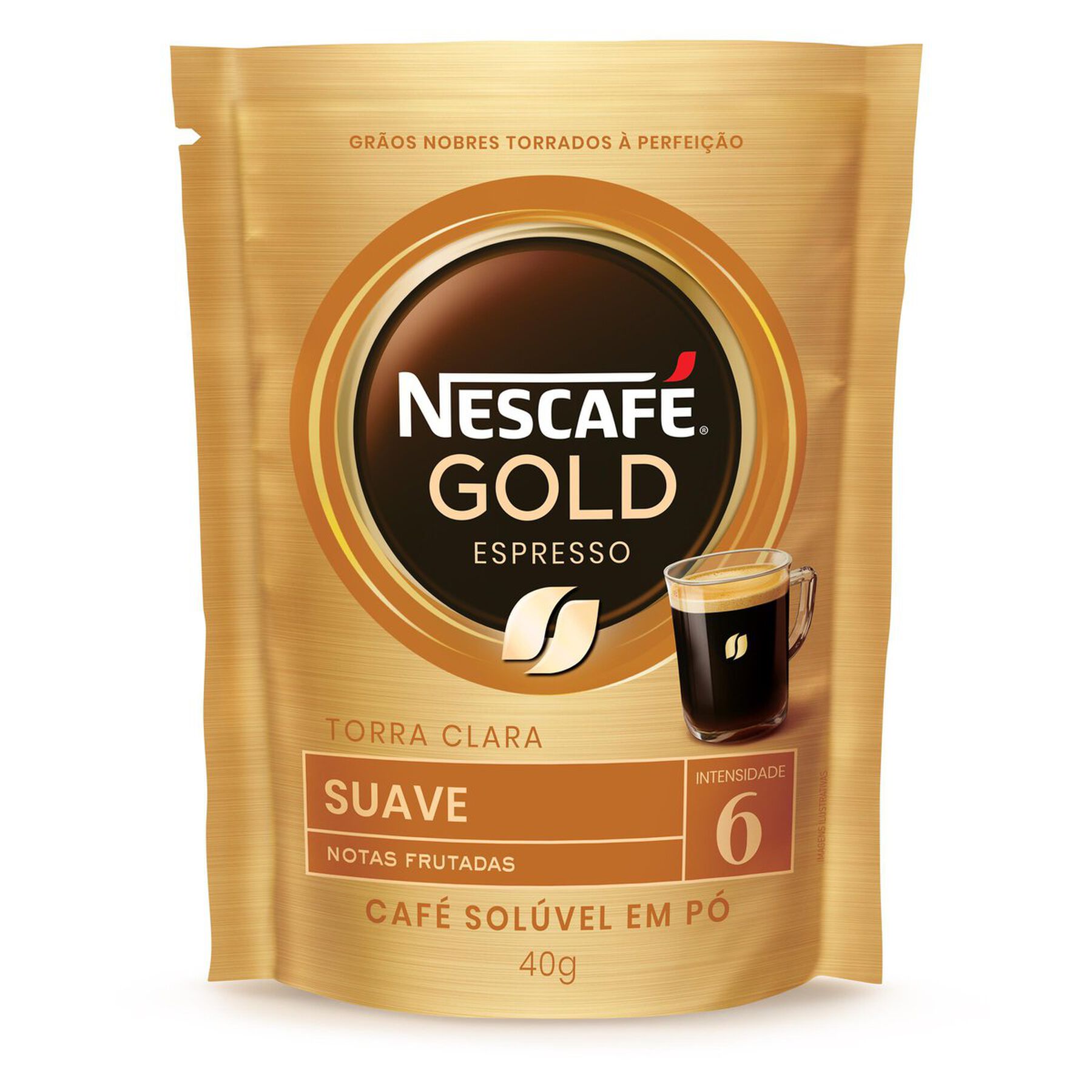 Caf&eacute; Sol&uacute;vel em P&oacute; Espresso Suave Nescaf&eacute; Gold Sach&ecirc; 40g&nbsp;