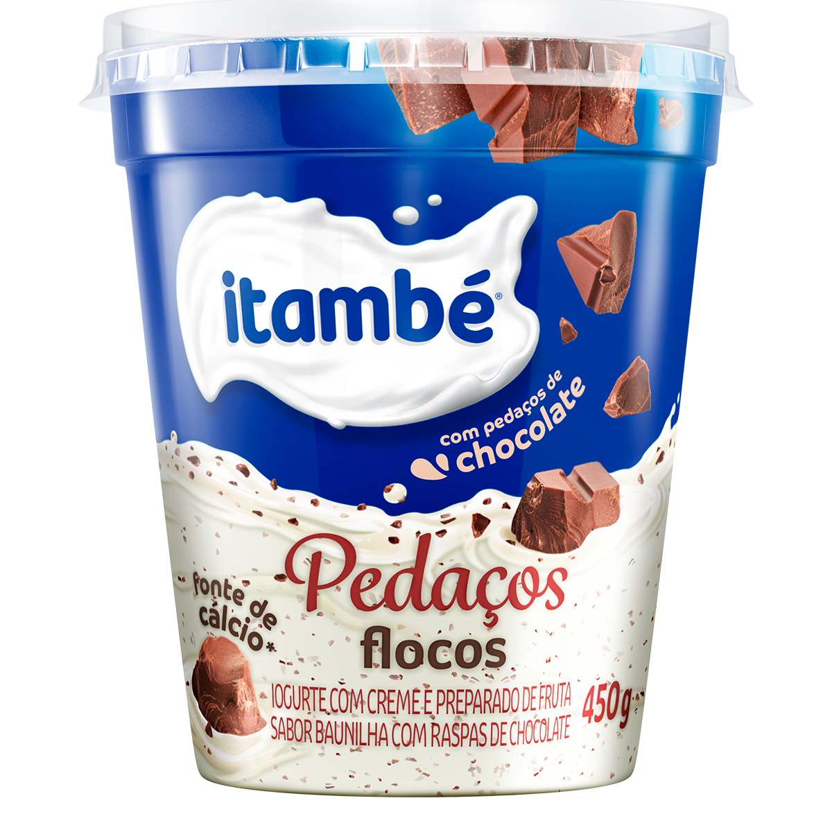 Iogurte Peda&ccedil;os Flocos Itamb&eacute; Pote 450g