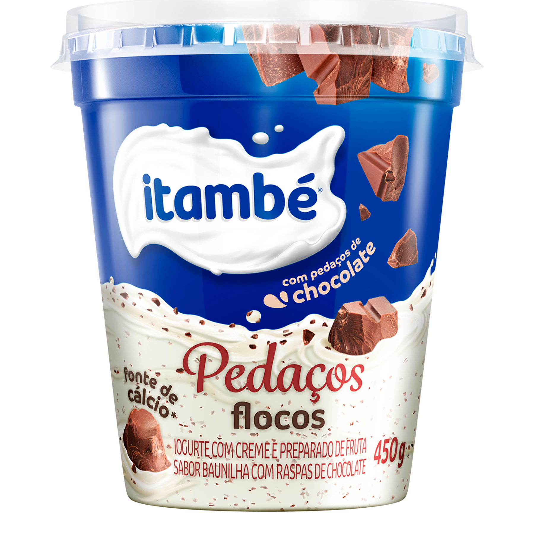 Iogurte Peda&ccedil;os Flocos Itamb&eacute; Pote 450g