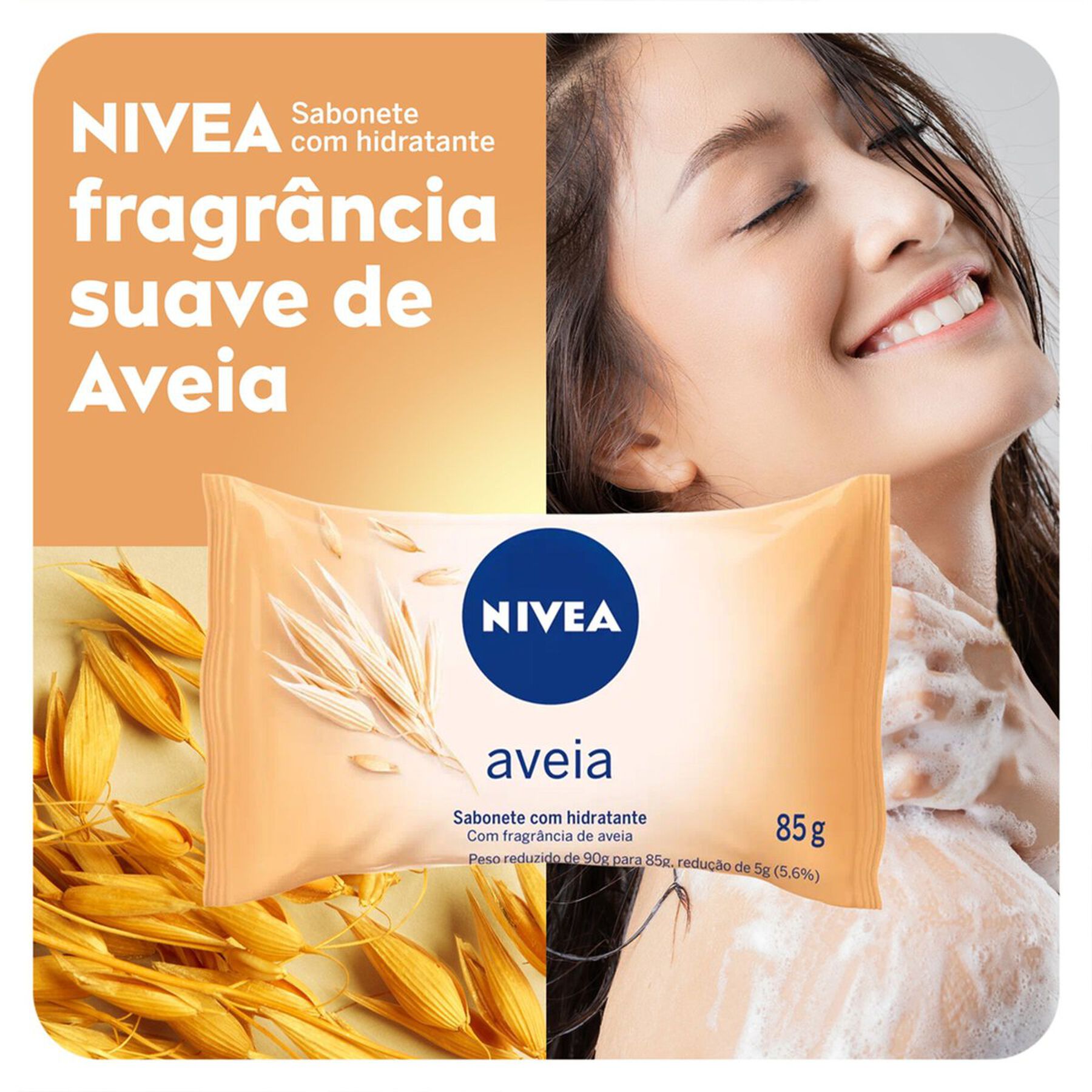 Sabonete em Barra Hidratante Aveia Nivea Pacote 85g