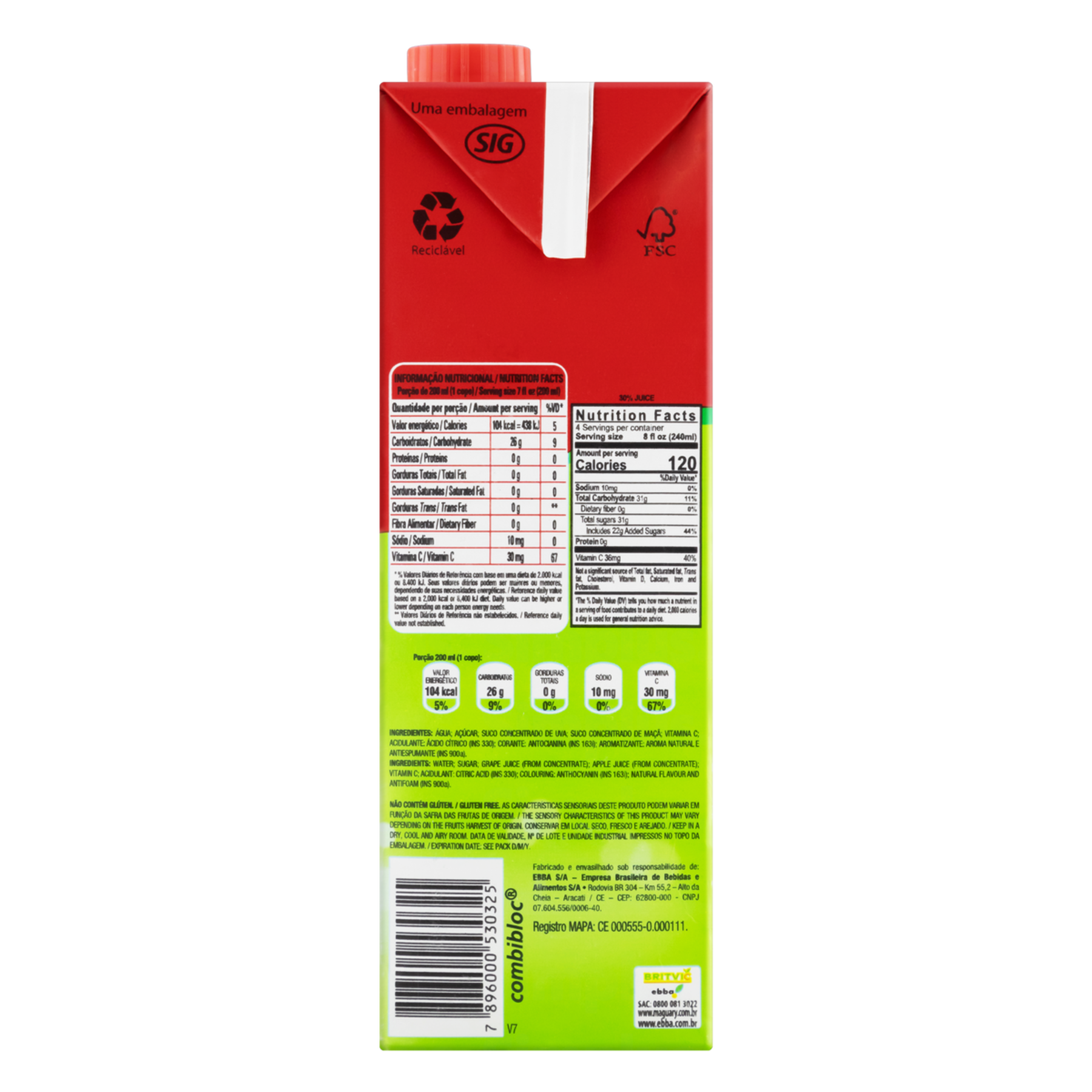 N&eacute;ctar Uva Maguary 1l