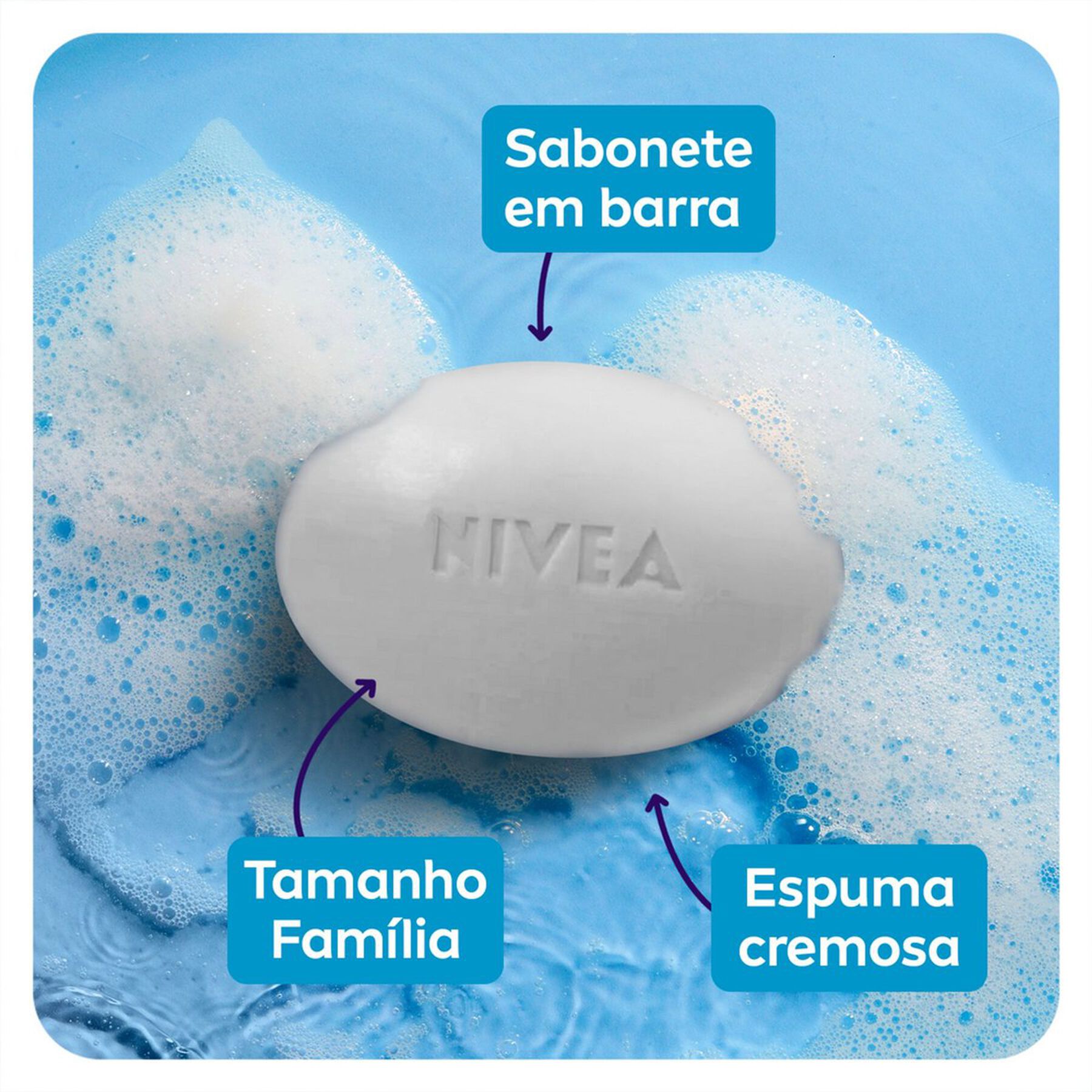 Sabonete em Barra Hidratante Leite Nivea Pacote 125g