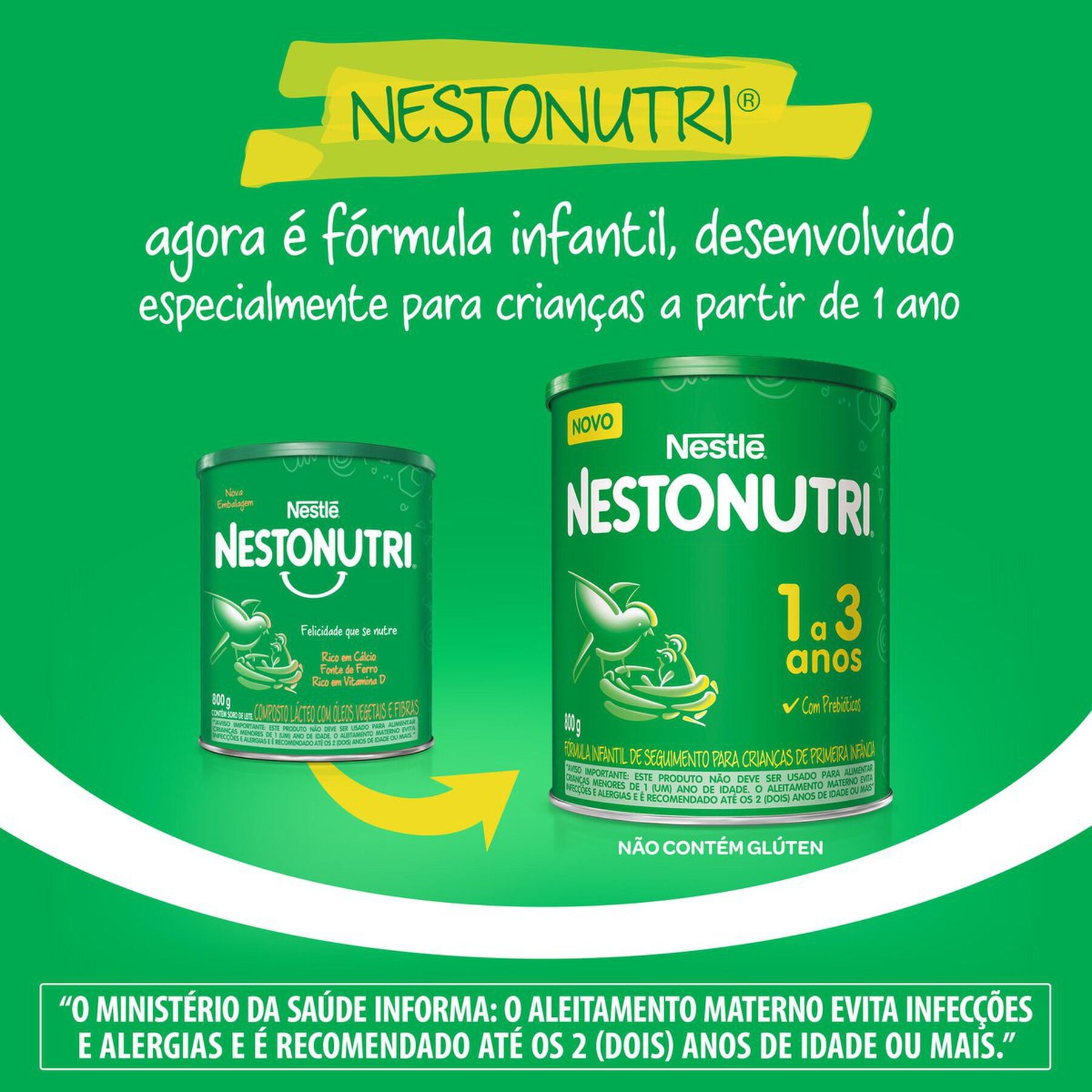 F&oacute;rmula Infantil de Primeira Inf&acirc;ncia Nestonutri 1+ 800g&nbsp;