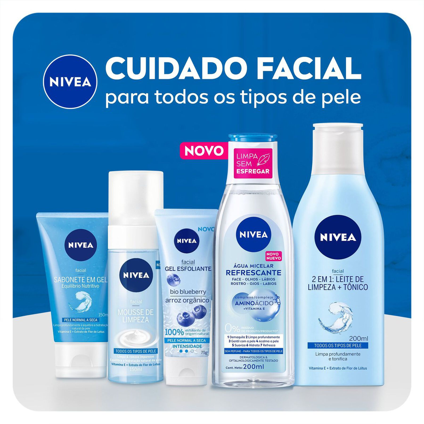 &Aacute;gua Micelar Solu&ccedil;&atilde;o de Limpeza Nivea Micellair Frasco 200ml