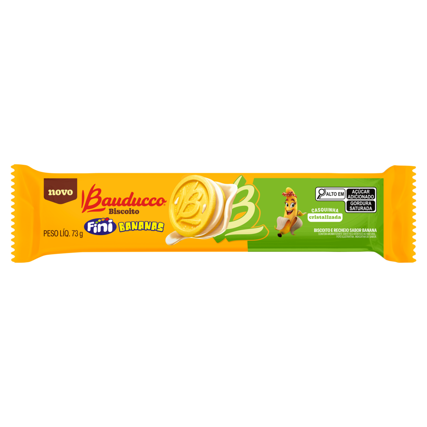 Biscoito Bananas Fini Bauducco Pacote 73g