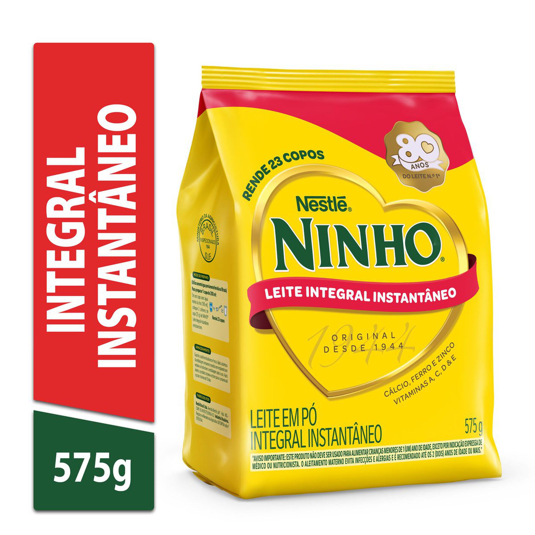 Leite em P&oacute; Ninho Integral Instant&acirc;neo Sach&ecirc; 575g&nbsp;