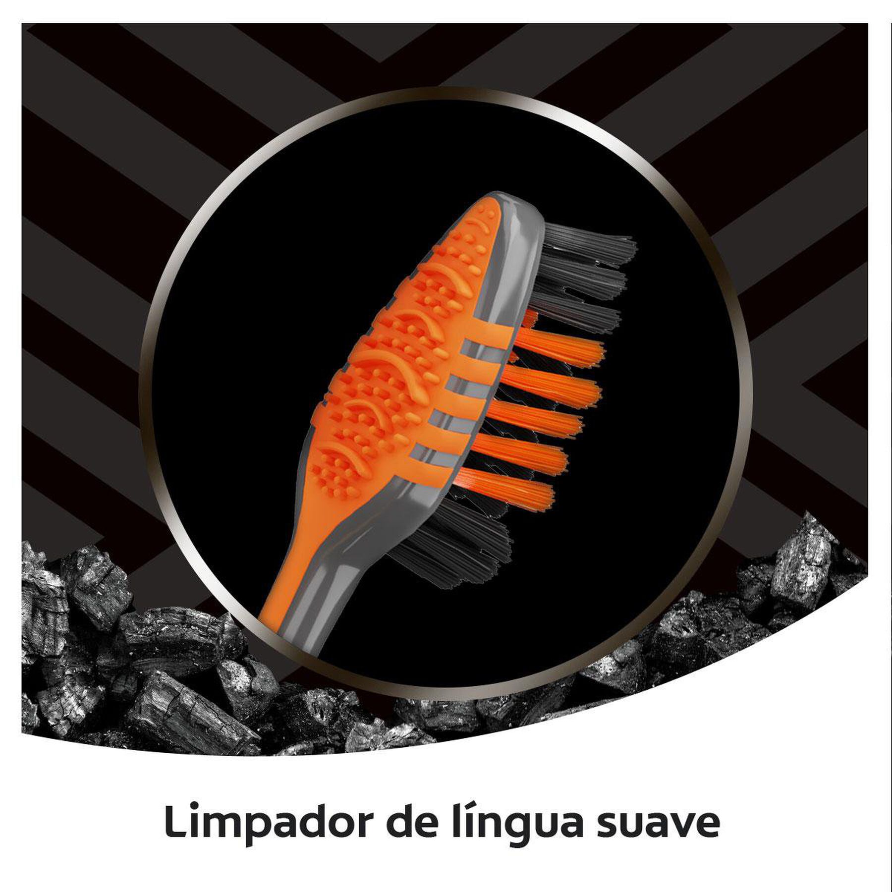 Escova Dental Média Infusão de Carvão Zig Zag Colgate C/4 Unidades