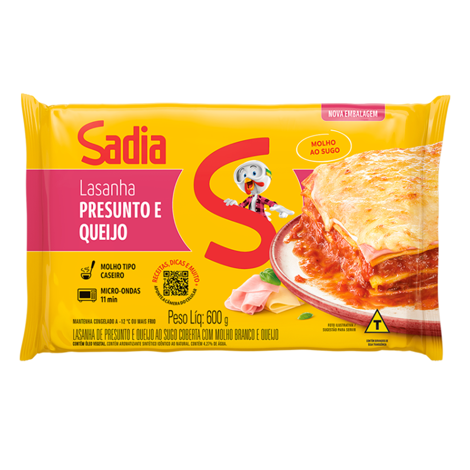 Lasanha Presunto e Queijo Sadia 600g