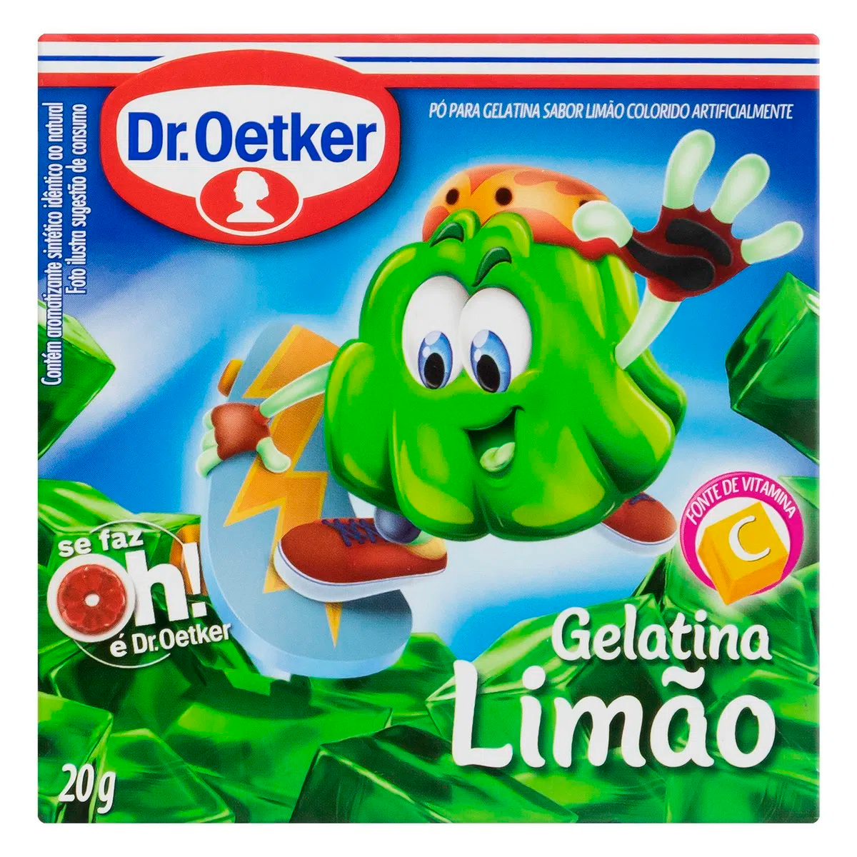Gelatina em P&oacute; de Lim&atilde;o Dr. Oetker Caixa 20g