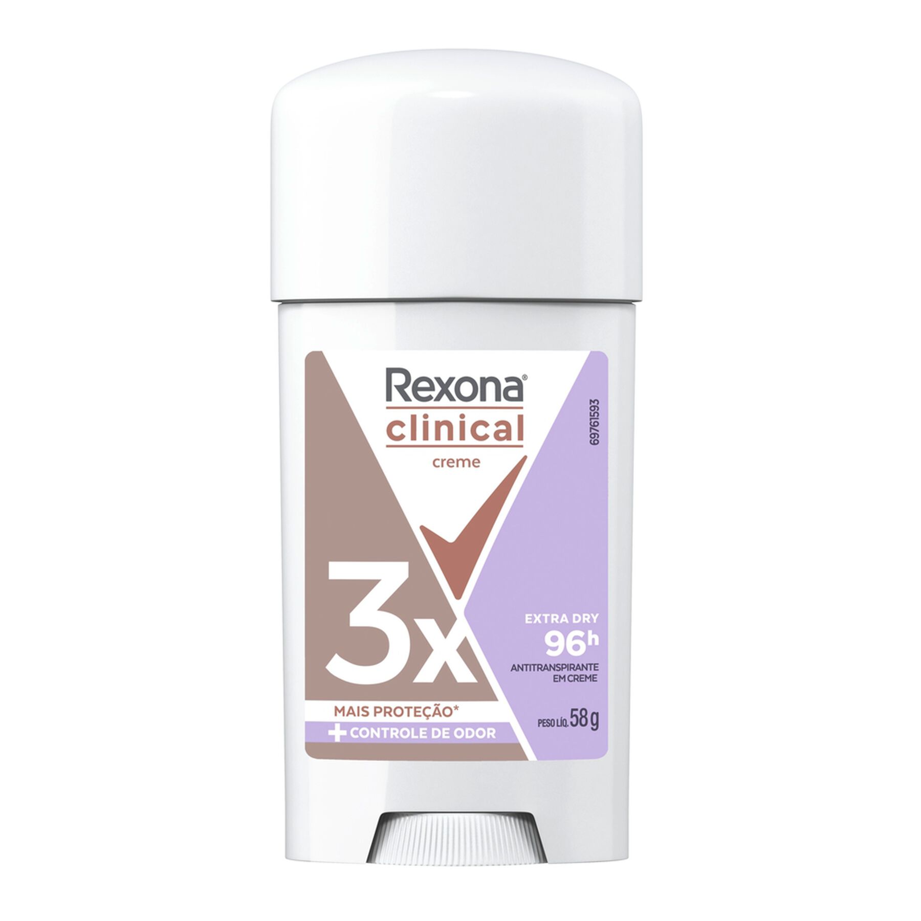 Antitranspirante em Creme Extra Dry Rexona Clinical 58g