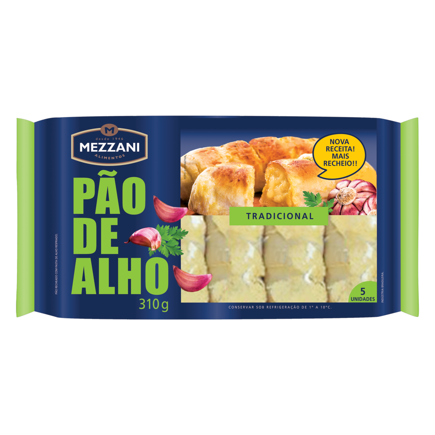 Pão de Alho Tradicional Mezzani Pacote 310g