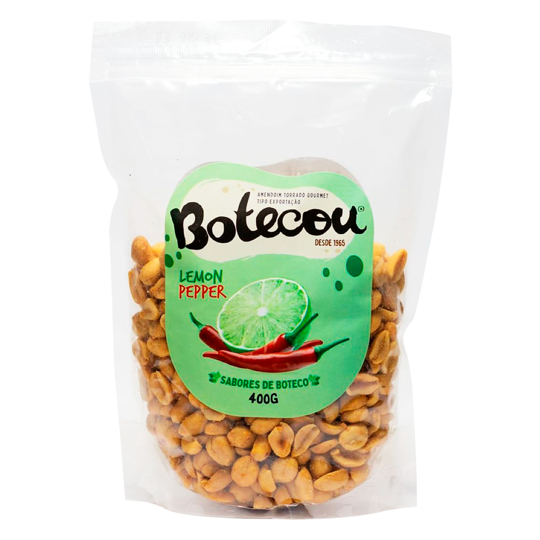 Amendoim Lemon Pepper Botecou Zip Lock 400g