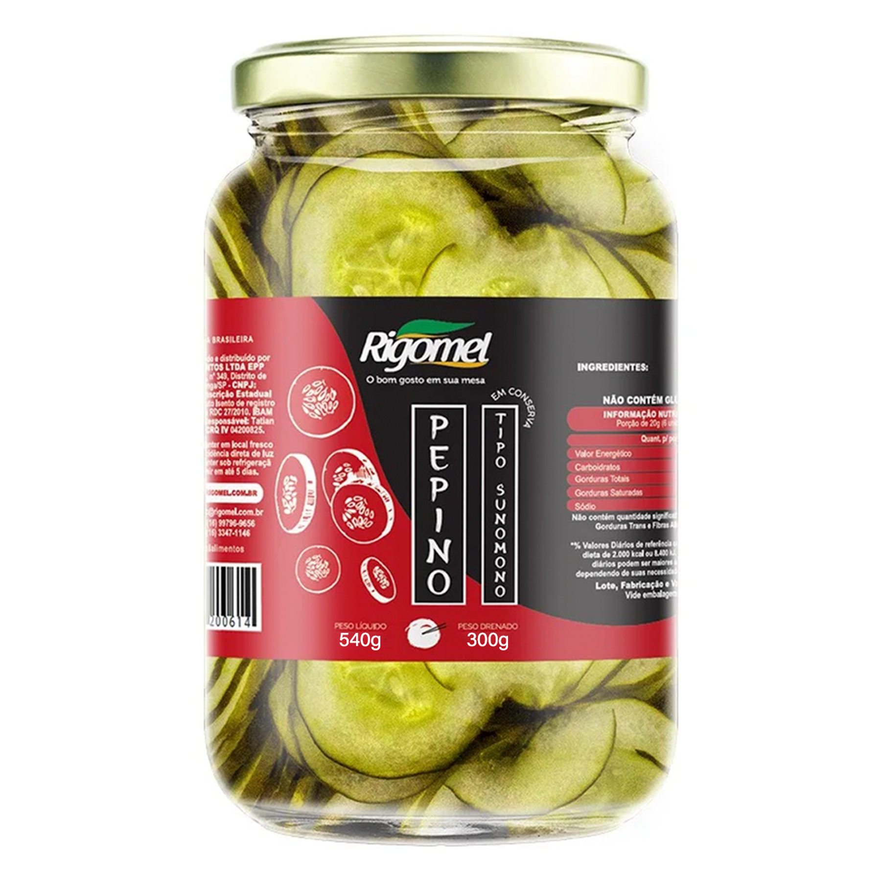 Pepino Sunomono em Conserva Rigomel Vidro 300g