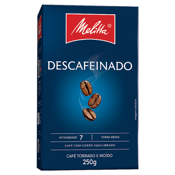 Café Torrado e Moído Descafeinado Melitta Caixa 250g