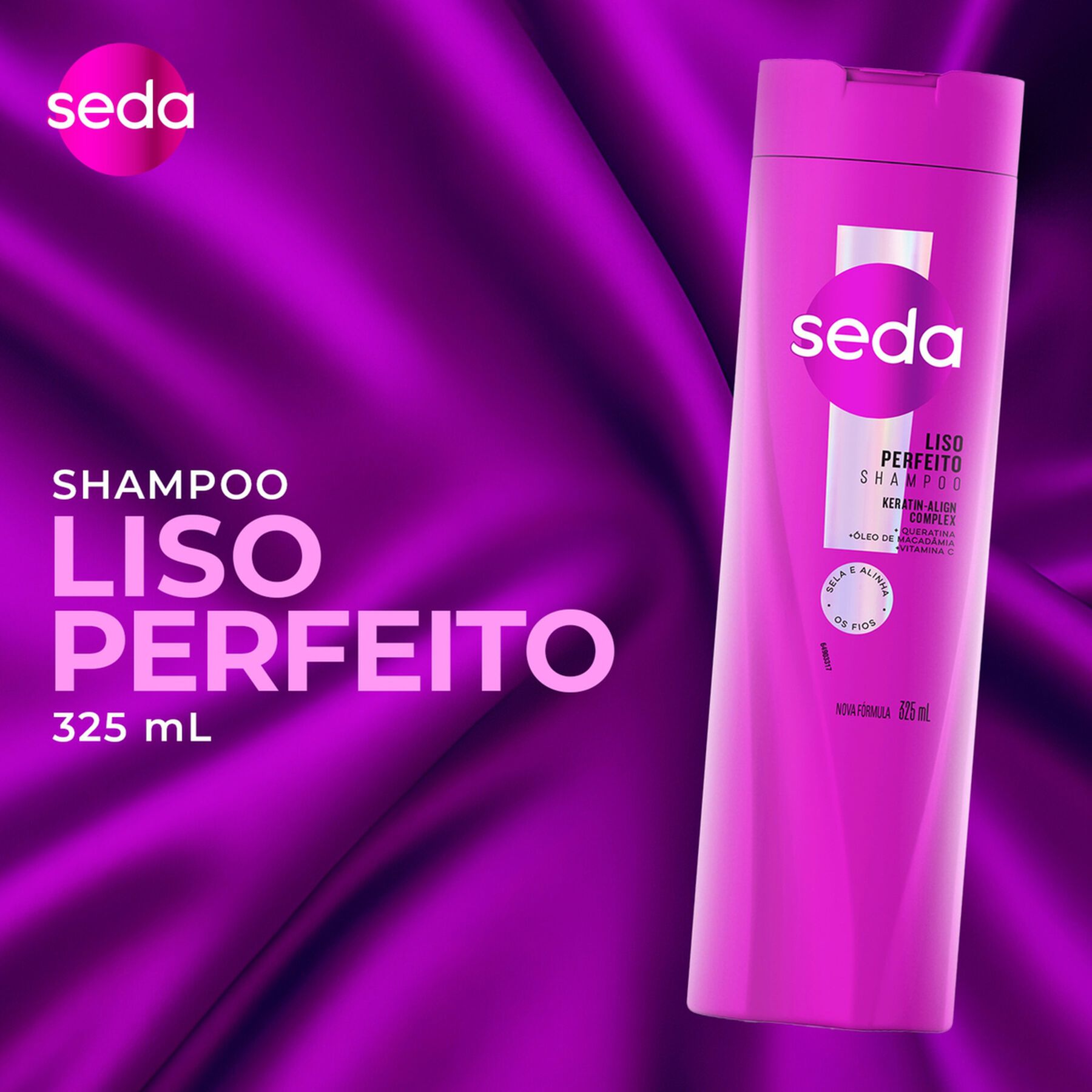 Shampoo Liso Perfeito Seda Frasco 325ml