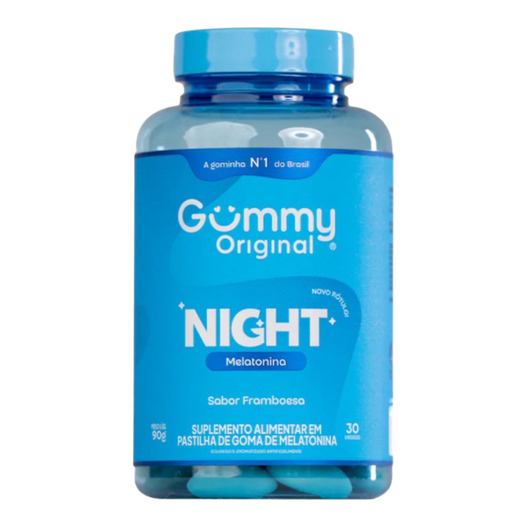 Suplemento Alimentar em Pastilhas de Goma Night Melatonina Frasco Gummy Pote 90g