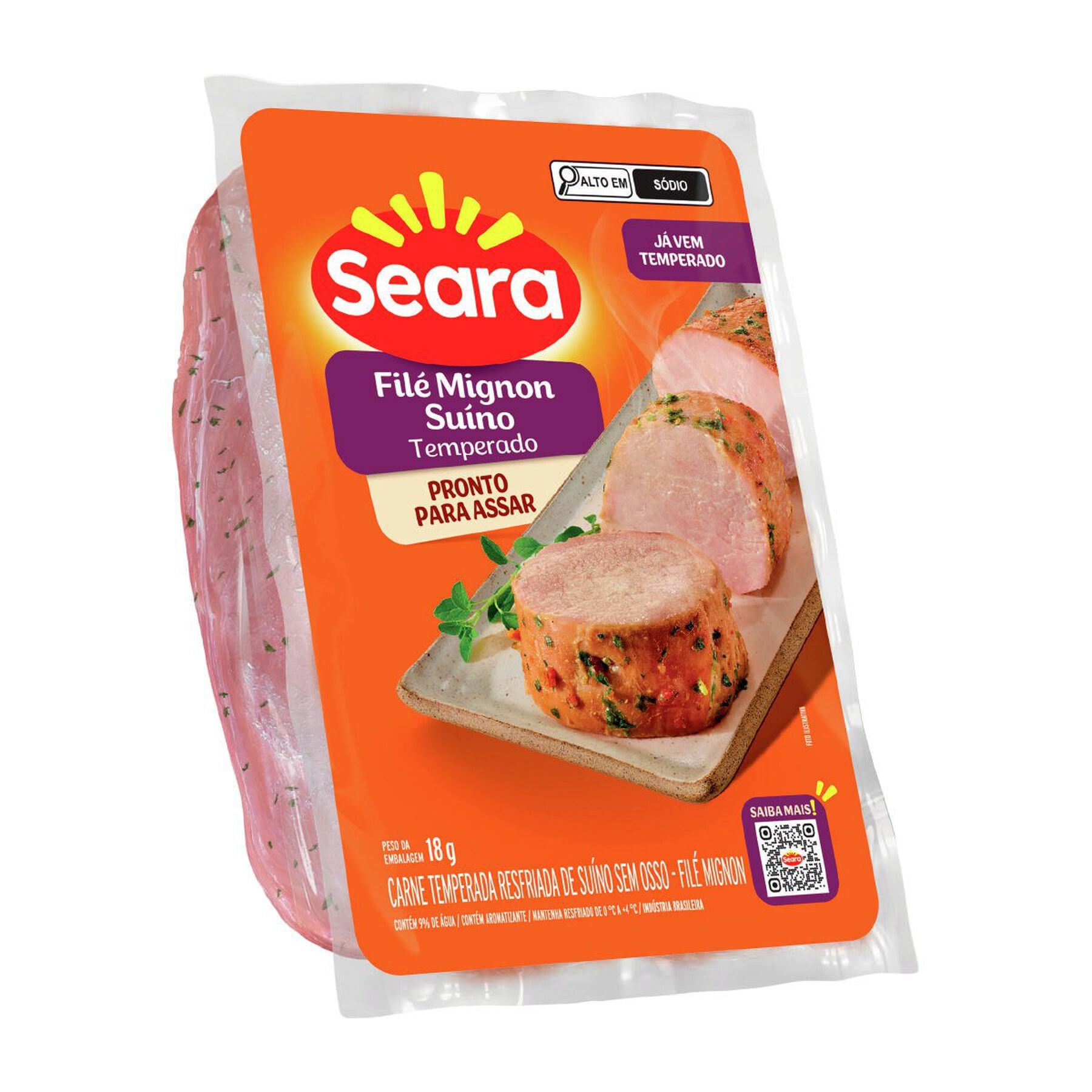 Fil&eacute; Mignon Su&iacute;no Temperado Seara aprox. 800g
